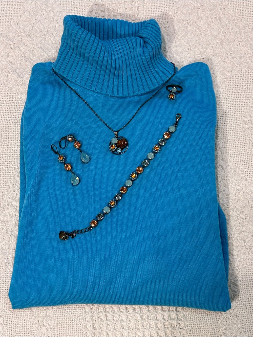 Talbots Turquoise Turtleneck Sweater